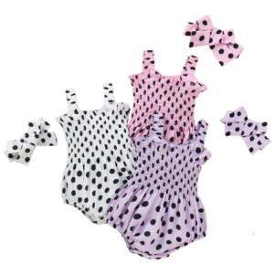 Liuliukd|Polka Dot Baby Girls Rompers-Baby