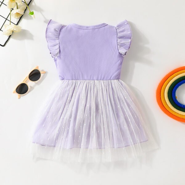 Liuliukd|Rainbow Baby Girl Dresses-Purple-Kids
