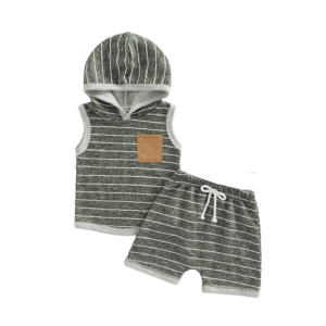 Liuliukd|Stripe Hooded Boys Clothing-Kids