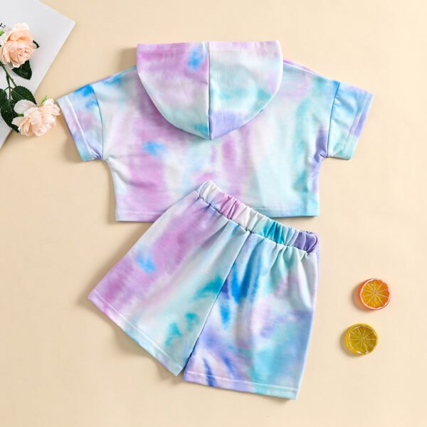 Liuliukd|Tie Dye Hooded Clothes For Children-Blue-Kids