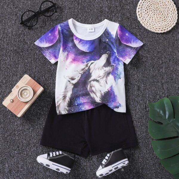 Liuliukd|Wolf Boys Clothes-Black-Kids