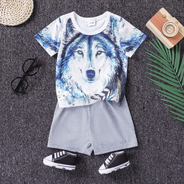 Liuliukd|Wolf Boys Clothes-Gray-Kids