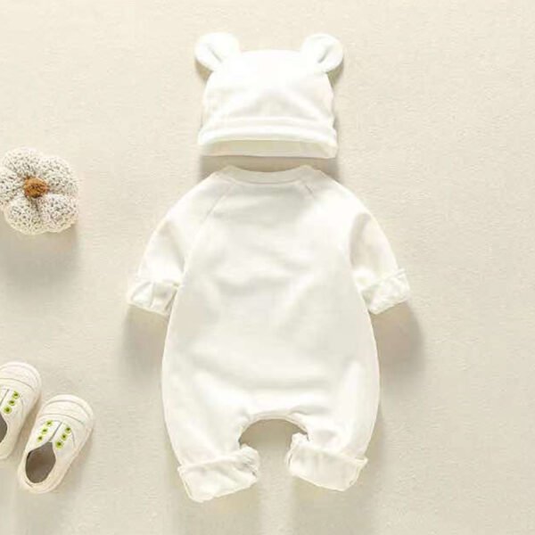 Liuliukd|Long Sleeve Bear Newborn Baby Clothes-White-Baby