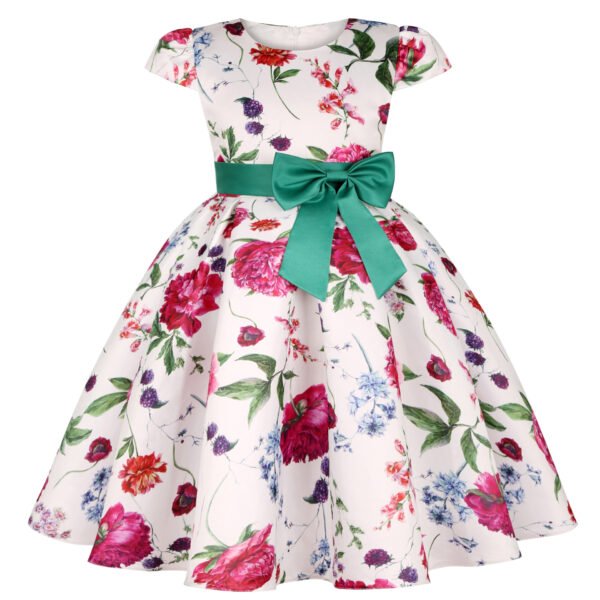 Liuliukd|Flower Kids Dresses For Girls-Green-Kids