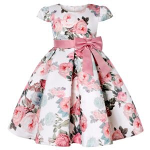 Liuliukd|Flower Kids Dresses For Girls-Pink-Kids