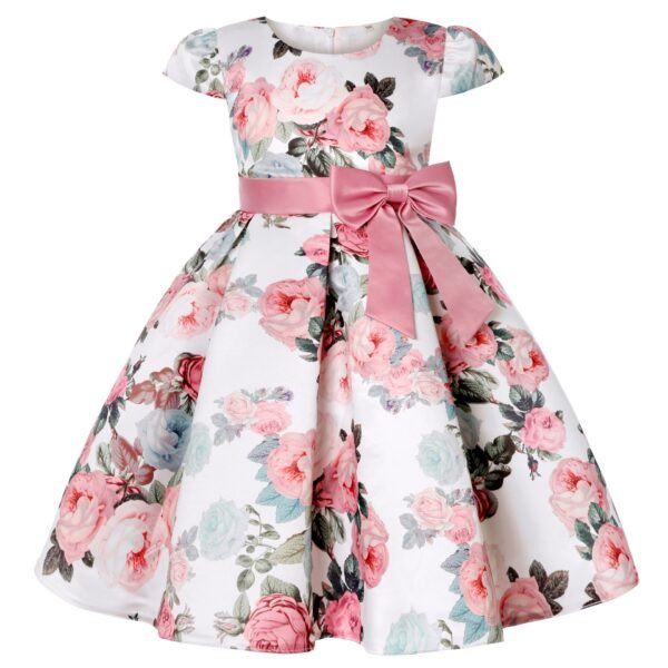 Liuliukd|Flower Kids Dresses For Girls-Pink-Kids