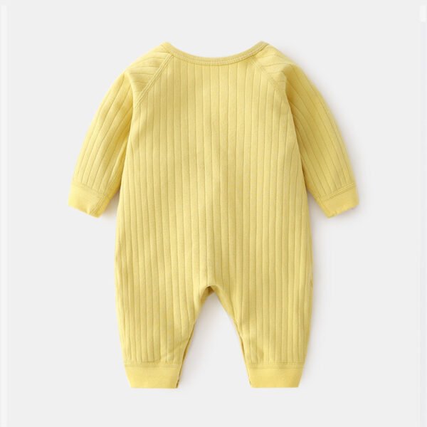 Liuliukd|Solid Baby Romper With Wing-Yellow-Baby
