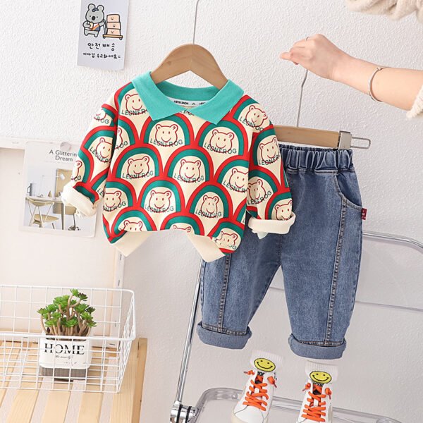 Liuliukd|Cartoon Boys Clothes Set-Red-Kids