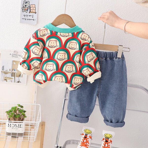 Liuliukd|Cartoon Boys Clothes Set-Red-Kids