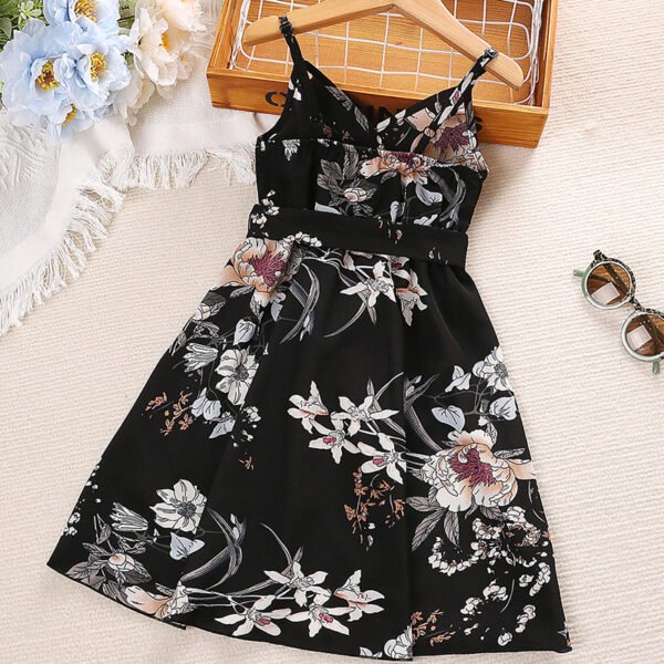 Liuliukd|Flower Princess Dress For Girl-Black-Kids