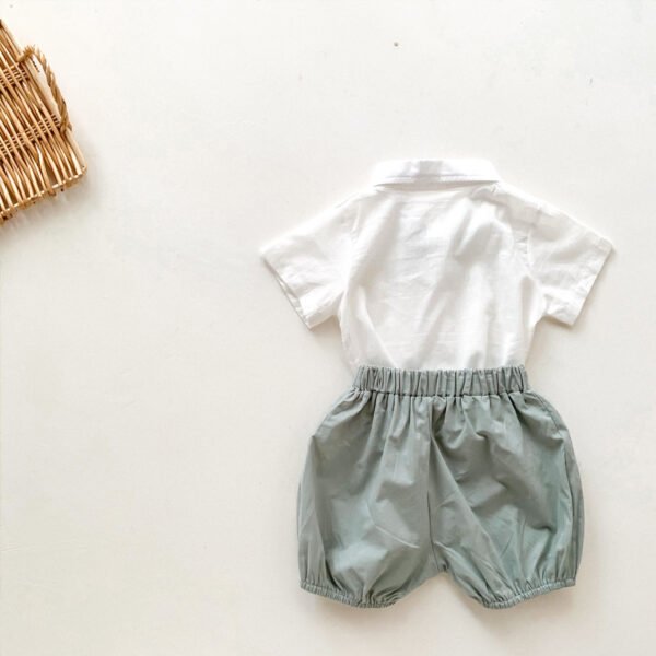 Liuliukd|Gentleman Baby Boy Clothing Sets-White-Baby