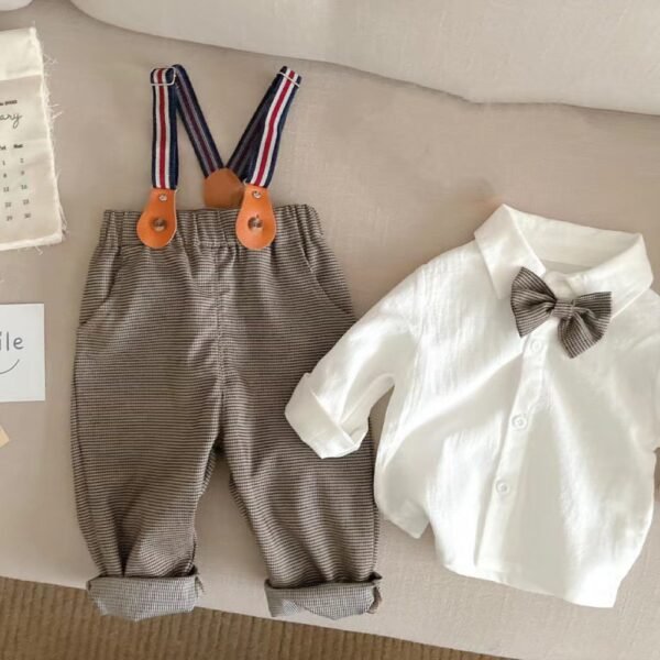 Liuliukd|Gentleman Baby Boy Outfits-White-Kids