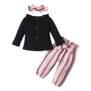 Liuliukd|Striped Baby Girl Clothing-Baby