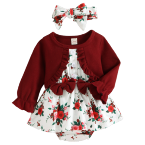 Liuliukd | Baby Girl Flower Patchwork Romper Dress-Baby