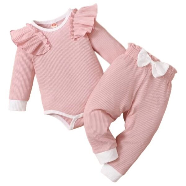 Liuliukd | Baby Girls Bodysuit & Pants Set-Baby