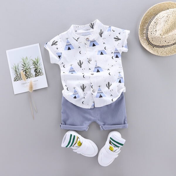 Liuliukd|Cactus House Baby Boy Summer Clothes-Blue-Kids