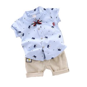 Liuliukd|Crown Print Toddler Boys Clothing-Kids