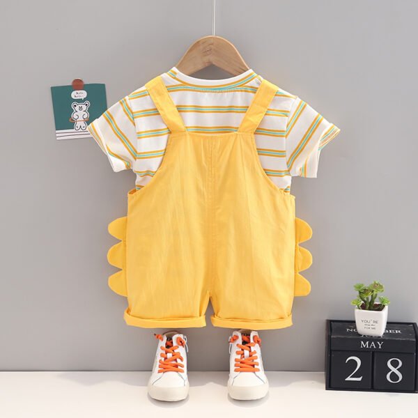 Liuliukd|Dinosaur Panda 2023 Summer Clothing-Yellow-Kids