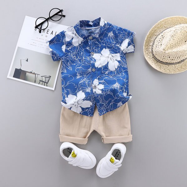 Liuliukd|Flower Kids Boys Clothing-Blue-Kids