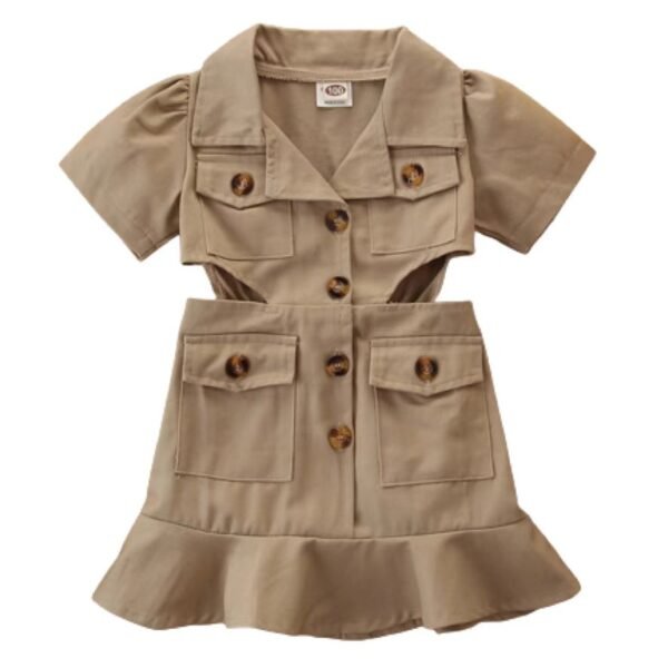 Liuliukd | Kids Girls Open Waist Dress-Kids