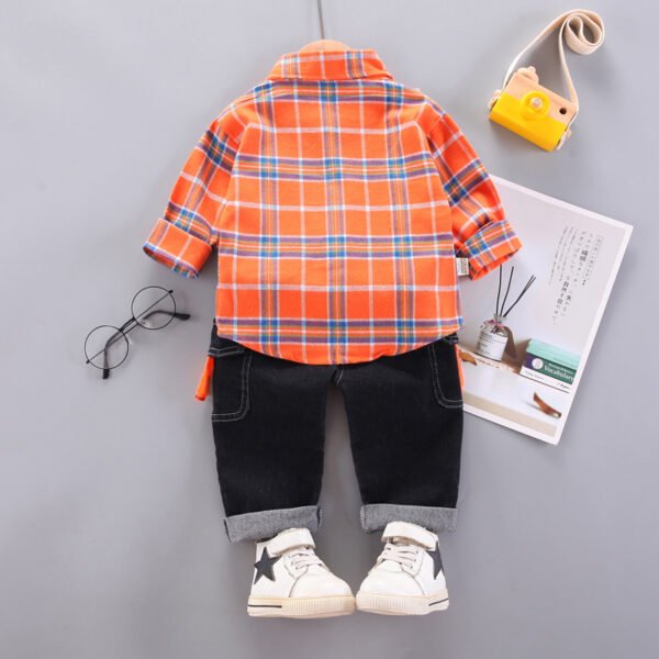 Liuliukd|Plaid Kids Boutique-Orange-Kids