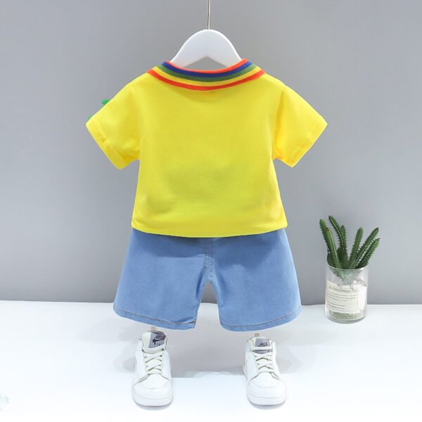 Liuliukd|Polo Animal Baby Boy Clothes-Yellow-Kids