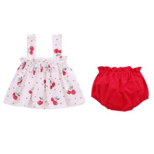 Liuliukd|Print Mini Dress And PP Shorts Baby Clothes-Baby