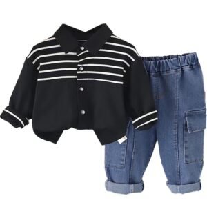 Liuliukd|Stripe Baby Boys Clothing Sets-Kids