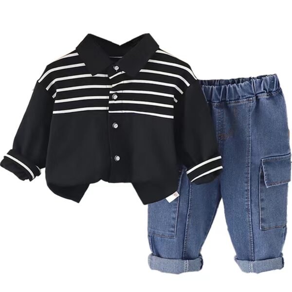 Liuliukd|Stripe Baby Boys Clothing Sets-Kids