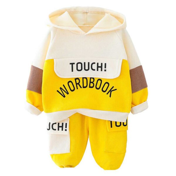 Liuliukd | Todder Boys Letter Hoodie & Pants Set-Kids