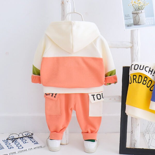 Liuliukd | Todder Boys Letter Hoodie & Pants Set-Orange-Kids