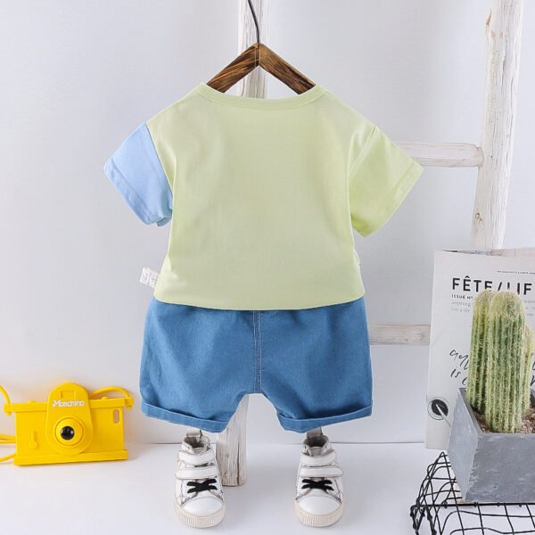 Liuliukd | Toddler Boy Animal T-shirt & Pants Sets-Green-Kids