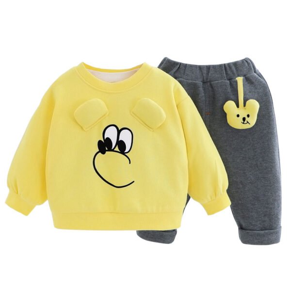 Liuliukd | Toddler Boys Big Ear Bear Sweatshirt and Pants Set-Kids