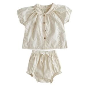 Liuliukd | Baby Girls Embroidery Tee and Bloomer Set-Baby