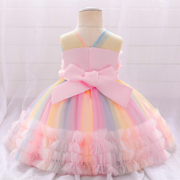 Liuliukd | Baby Kids Girls Colorful Formal Dress-Pink-Kids