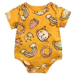 Liuliukd | Baby Unisex Cartoon Bodysuit-Baby