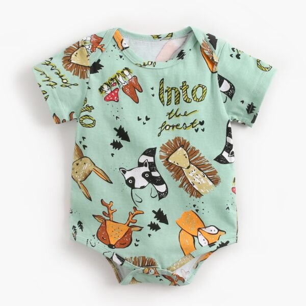 Liuliukd | Baby Unisex Cartoon Bodysuit-Green-Baby