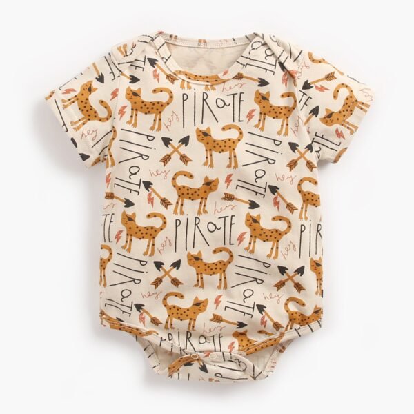 Liuliukd | Baby Unisex Cartoon Bodysuit-Khaki-Baby