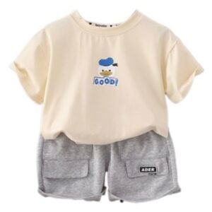 Liuliukd | Boys Dark T Shirt and Shorts Set-Kids