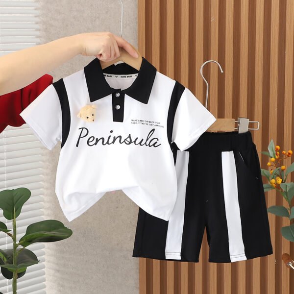 Liuliukd | Boys Letter Tracksuits-Black-Kids