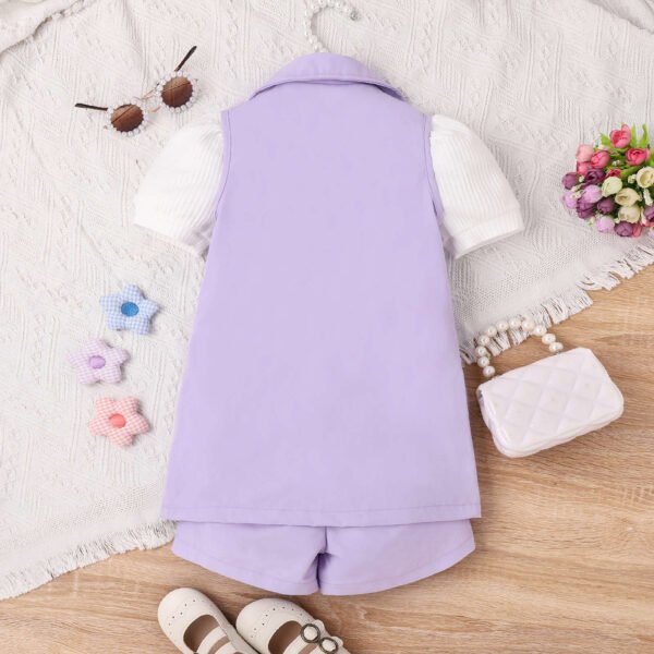 Liuliukd | Girls 3-Piece Candy Suit-Purple-Kids