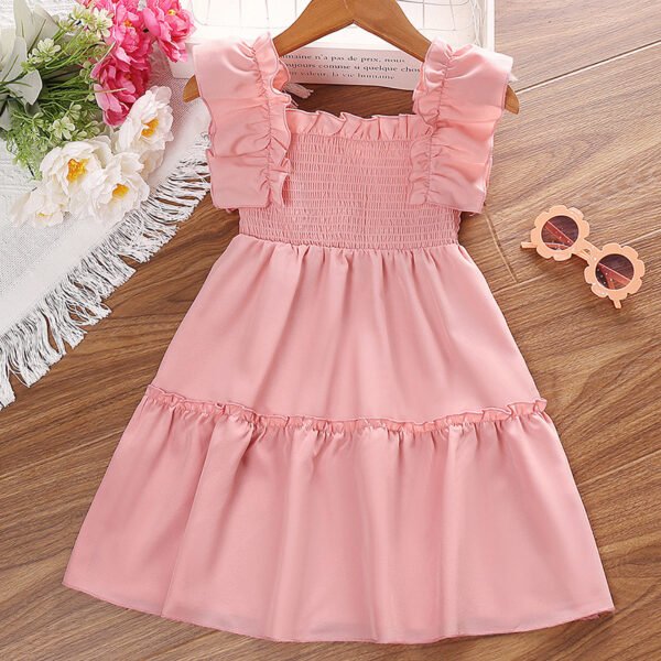 Liuliukd | Girls Pink Dress-Pink-Kids