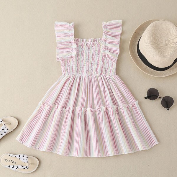 Liuliukd | Girls Polka Dot Dress-Pink-Kids