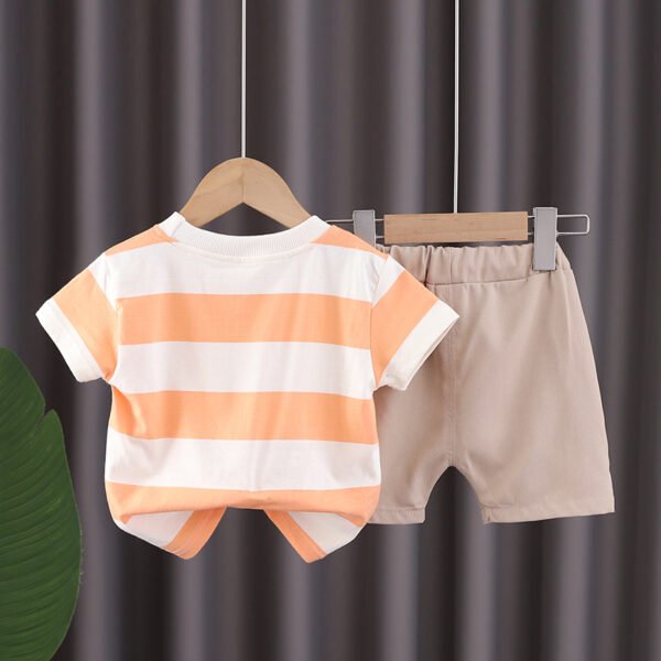Liuliukd | Boys Crocodile Tops & Shorts Set-White-Kids