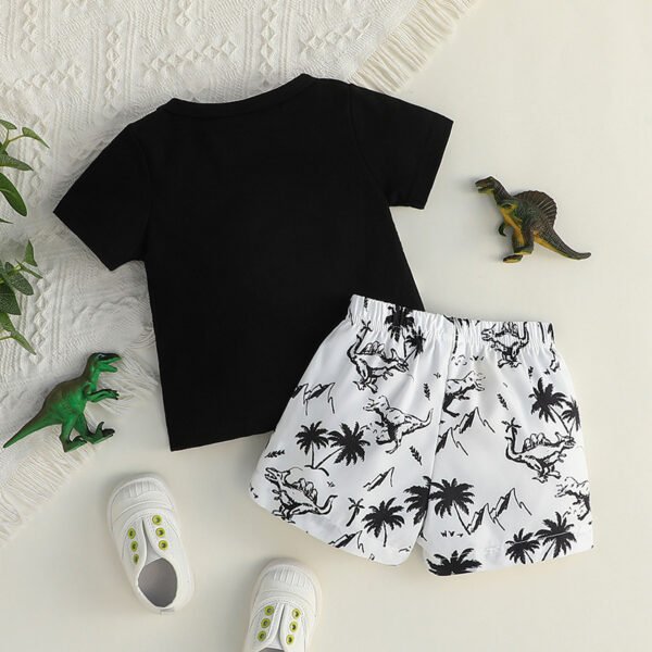 Liuliukd | Boys Dinosaur Set-Black-Baby