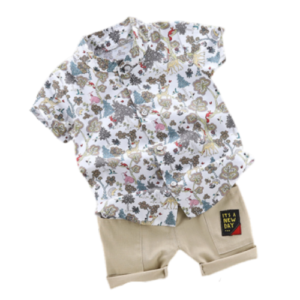 Liuliukd | Boys Floral Shirt & Shorts Set-Kids