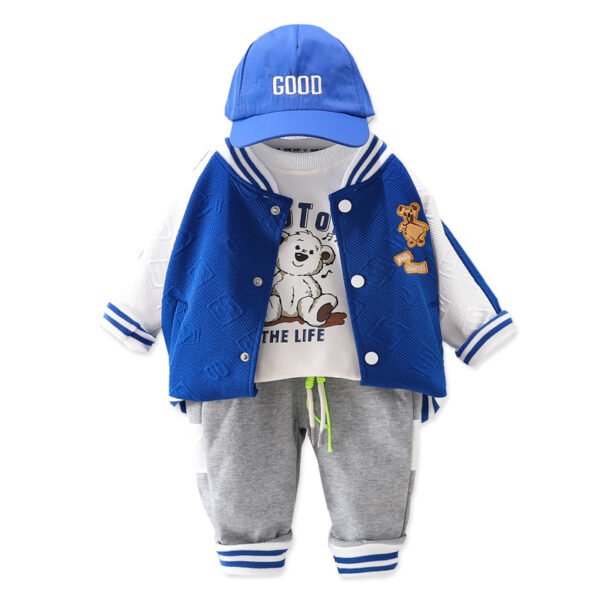 Liuliukd | Boys Sun Cap Baseball Shirt Four Piece Set-Kids