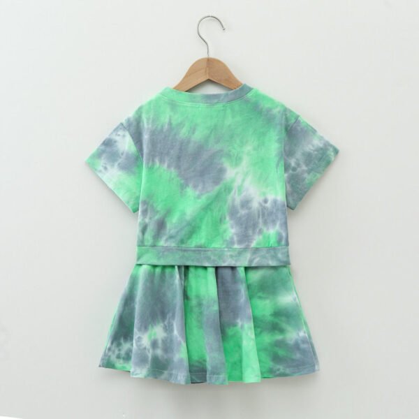 Liuliukd | Girls Tie Dye Sportswear-Green-Teenager
