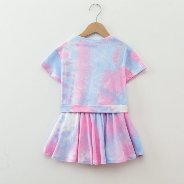 Liuliukd | Girls Tie Dye Sportswear-Pink-Teenager