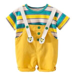 Liuliukd | Toddler Striped Overalls Set-Kids